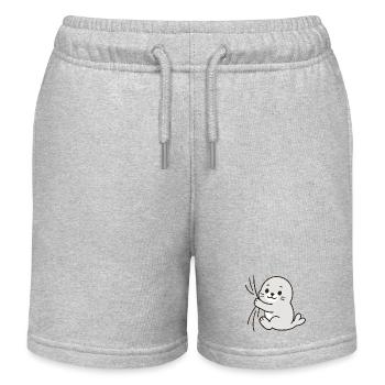 Cher petit phoque - Short de jogging enfant bio Stanley/Stella - gris chiné - Devant