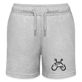 Barsch-Angelhaken - Kinder Organic Joggingshorts Mini Bolter von Stanley/Stella - Grau meliert - Vorne