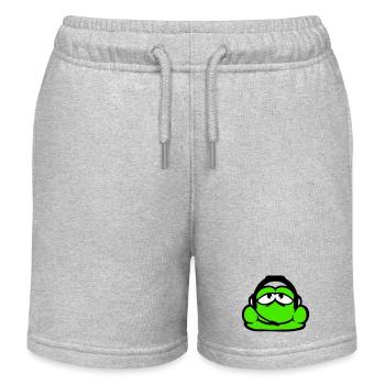 Frosch Gamer Headset Nerd zocken Kopfhörer Spielen - Kinder Organic Joggingshorts Mini Bolter von Stanley/Stella - Grau meliert - Vorne