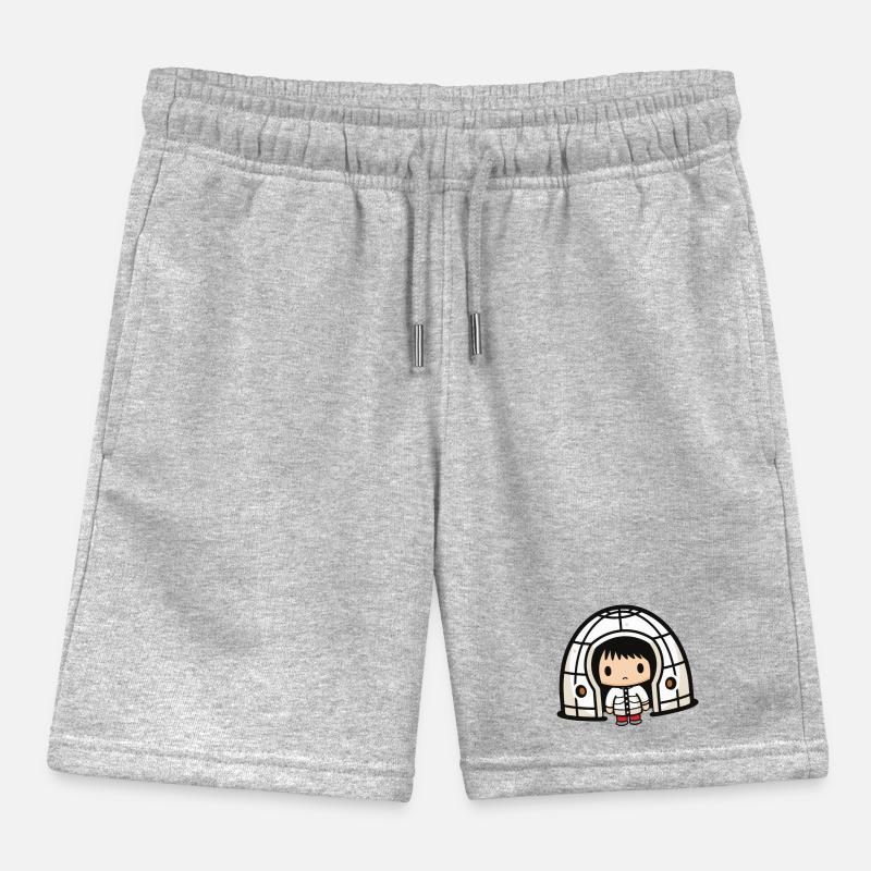Winter Eskimo Igloo Comic Kids Organic Sweat Shorts by Stanley/Stella