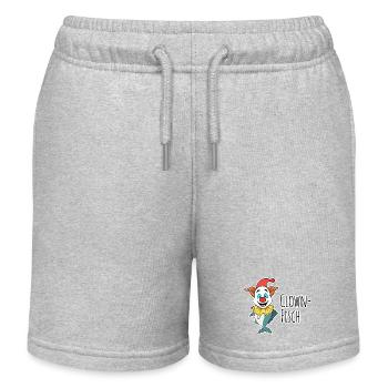 Ein lustiger Clown Fisch aus dem Zirkus im Meer - Kinder Organic Joggingshorts Mini Bolter von Stanley/Stella - Grau meliert - Vorne