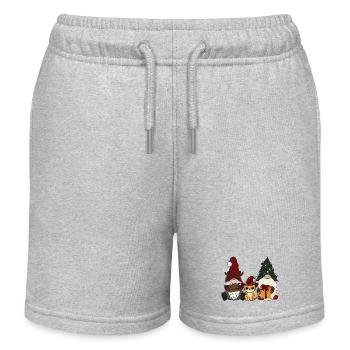 Katze mit Wichtel  - Kinder Organic Joggingshorts Mini Bolter von Stanley/Stella - Grau meliert - Vorne