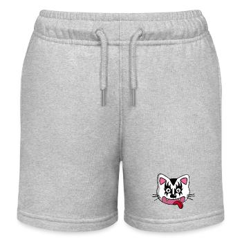 Chat mignon mais démoniaque - Short de jogging enfant bio Stanley/Stella - gris chiné - Devant