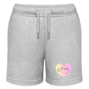 Piccola Siciliana – Süsses Sizilien Mädchen Design - Kinder Organic Joggingshorts Mini Bolter von Stanley/Stella - Grau meliert - Vorne