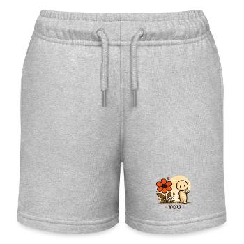 Der kleine Gedanke | YOU - Kinder Organic Joggingshorts Mini Bolter von Stanley/Stella - Grau meliert - Vorne