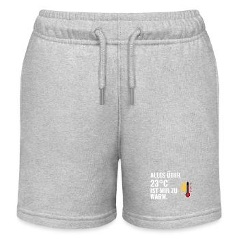 Alles über 23°C ist mir zu warm. - Kinder Organic Joggingshorts Mini Bolter von Stanley/Stella - Grau meliert - Vorne