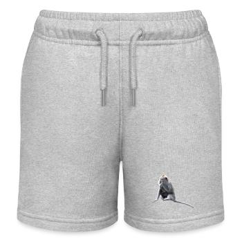 Monkey - Kids Organic Sweat Shorts by Stanley/Stella - heather grey - Front