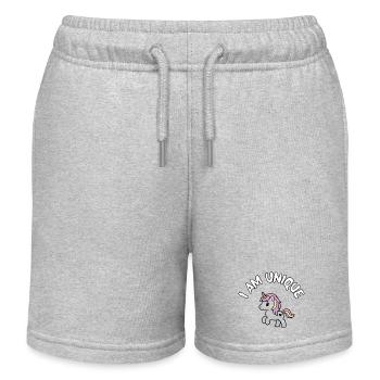 I'm a unique unicorn - Kids Organic Sweat Shorts by Stanley/Stella - heather grey - Front