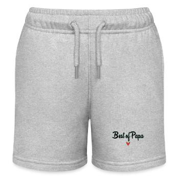 PAPA. VATERTAG. FROHER VATERTAG. ALLES GUTE ZUM GEBURTSTAG. - Kinder Organic Joggingshorts Mini Bolter von Stanley/Stella - Grau meliert - Vorne
