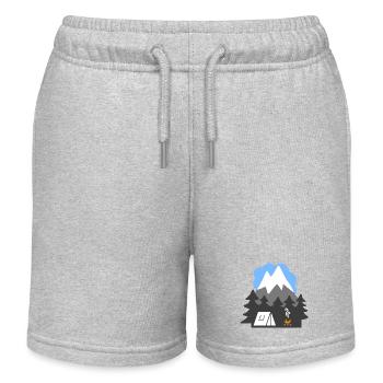 NATURE TENTS MOUNTAINS HEAVEN - Kids Organic Sweat Shorts by Stanley/Stella - heather grey - Front