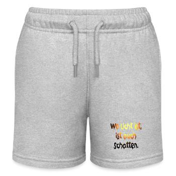 Where there is light there is also shadow - Kids Organic Sweat Shorts by Stanley/Stella - heather grey - Front