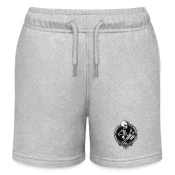 Squelette / Os / Anatomie / Halloween / Horreur - Short de jogging enfant bio Stanley/Stella - gris chiné - Devant