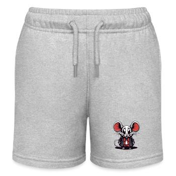 Maus / Tier / niedlich / Haustier / Nagetier - Kinder Organic Joggingshorts Mini Bolter von Stanley/Stella - Grau meliert - Vorne