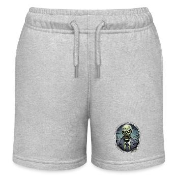 Zombie / Apocalypse / Morts-vivants / Horreur / Virus / Logo - Short de jogging enfant bio Stanley/Stella - gris chiné - Devant