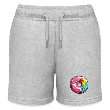 Beignets / Bonbons / Glaçage / Dessert / Pâtisserie - Short de jogging enfant bio Stanley/Stella - gris chiné - Devant