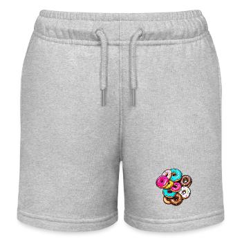 Donuts / Süßigkeit / Zuckerguss / Dessert / Gebäck - Kinder Organic Joggingshorts Mini Bolter von Stanley/Stella - Grau meliert - Vorne