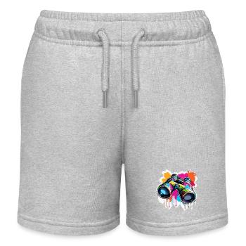 Fernglas / Beobachtung / Observation / Abenteuer - Kinder Organic Joggingshorts Mini Bolter von Stanley/Stella - Grau meliert - Vorne