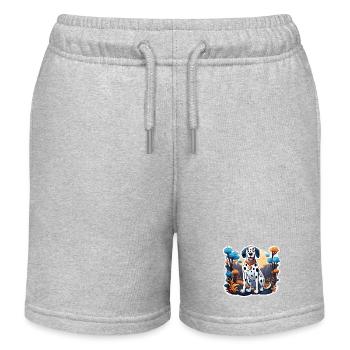 Dalmatian / Dog / Animal / Pet / Barking - Kids Organic Sweat Shorts by Stanley/Stella - heather grey - Front