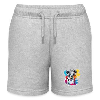 Dalmatian / Dog / Animal / Pet / Barking - Kids Organic Sweat Shorts by Stanley/Stella - heather grey - Front