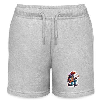 Rocker / Konzert / Gitarrist /Rock n Roll / Bühne - Kinder Organic Joggingshorts Mini Bolter von Stanley/Stella - Grau meliert - Vorne