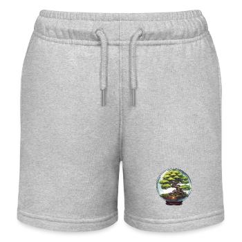 Bonsai im Glas / Botanik / Biotop / Terrarium - Kinder Organic Joggingshorts Mini Bolter von Stanley/Stella - Grau meliert - Vorne