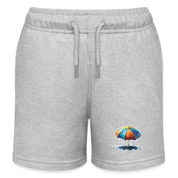 Parapluie / Météo / Précipitations / Gouttes de pluie - Short de jogging enfant bio Stanley/Stella - gris chiné - Devant