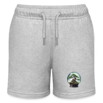 Bonsai im Glas / Botanik / Biotop / Terrarium - Kinder Organic Joggingshorts Mini Bolter von Stanley/Stella - Grau meliert - Vorne