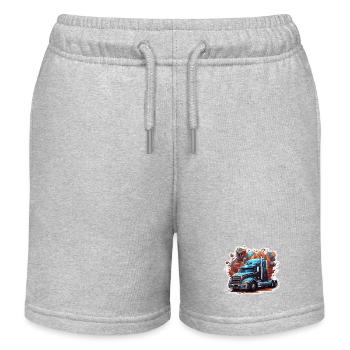 Camion/Camion/Camion/Cargo/Route - Short de jogging enfant bio Stanley/Stella - gris chiné - Devant