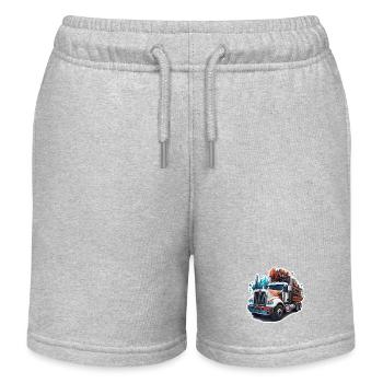 Camion/Camion/Camion/Cargo/Route - Short de jogging enfant bio Stanley/Stella - gris chiné - Devant
