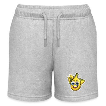 Frucht / Banane / exotisch / Tropisch / süß / Obst - Kinder Organic Joggingshorts Mini Bolter von Stanley/Stella - Grau meliert - Vorne