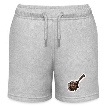 Clé / Serrure / Verrouillé / Sécurité - Short de jogging enfant bio Stanley/Stella - gris chiné - Devant