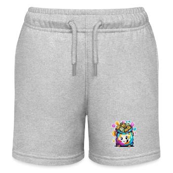 Sac d’argent / Billets / Pièces de monnaie / Zaster / Fortune - Short de jogging enfant bio Stanley/Stella - gris chiné - Devant