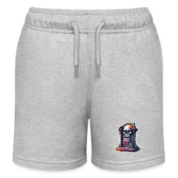 Grabstein / Erinnerung / Ruhe / Unvergessen / tot - Kinder Organic Joggingshorts Mini Bolter von Stanley/Stella - Grau meliert - Vorne
