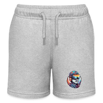 Snowboarder / Wintersport / Piste / Schnee / Alpen - Kinder Organic Joggingshorts Mini Bolter von Stanley/Stella - Grau meliert - Vorne