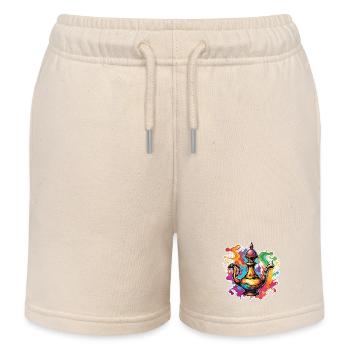 Wunderlampe / Wünsche /Orient / Wunder / Genie - Kinder Organic Joggingshorts Mini Bolter von Stanley/Stella - Natur - Vorne