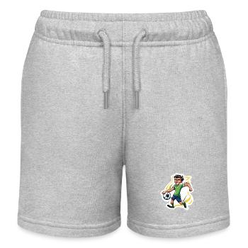 Footballer / Soccer / Pitch / Team - Kids Organic Sweat Shorts by Stanley/Stella - heather grey - Front