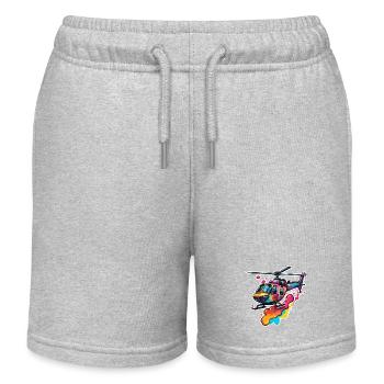 Helikopter / Hubschrauber / fliegen / Luftfahrt - Kinder Organic Joggingshorts Mini Bolter von Stanley/Stella - Grau meliert - Vorne