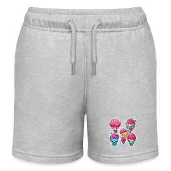 Sucette / Sucette / Bonbons / Lécher / Mignon - Short de jogging enfant bio Stanley/Stella - gris chiné - Devant