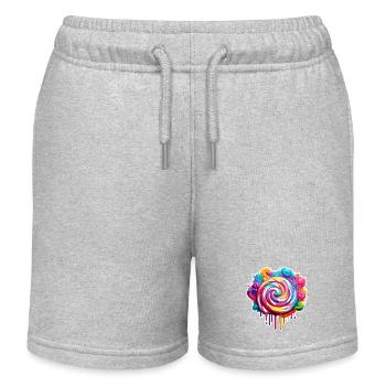 Sucette / Sucette / Bonbons / Lécher / Mignon - Short de jogging enfant bio Stanley/Stella - gris chiné - Devant