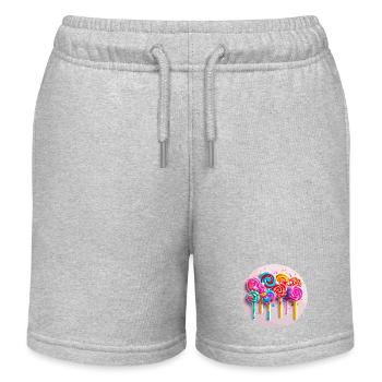 Sucette / Sucette / Bonbons / Lécher / Mignon - Short de jogging enfant bio Stanley/Stella - gris chiné - Devant