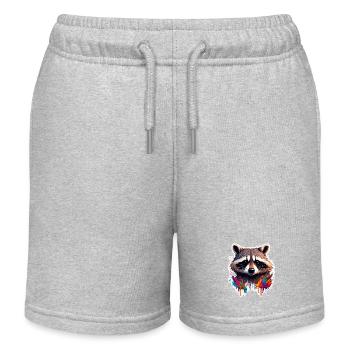 Raccoon / Animal / Zoo / Wild / Cute / Predator - Kids Organic Sweat Shorts by Stanley/Stella - heather grey - Front