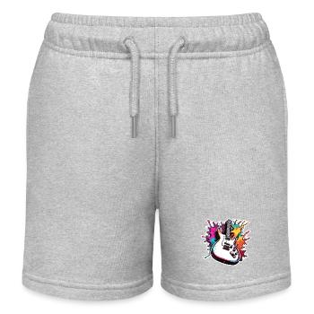 Rock n roll / Guitar / Music / Instrument - Kids Organic Sweat Shorts by Stanley/Stella - heather grey - Front