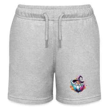 Zauberer / Magie / Magier / Zauberstab / Mystisch - Kinder Organic Joggingshorts Mini Bolter von Stanley/Stella - Grau meliert - Vorne