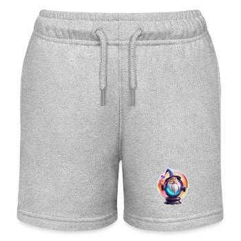Zauberer / Magie / Magier / Zauberstab / Mystisch - Kinder Organic Joggingshorts Mini Bolter von Stanley/Stella - Grau meliert - Vorne