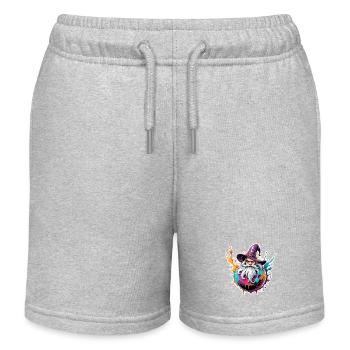 Zauberer / Magie / Magier / Zauberstab / Mystisch - Kinder Organic Joggingshorts Mini Bolter von Stanley/Stella - Grau meliert - Vorne