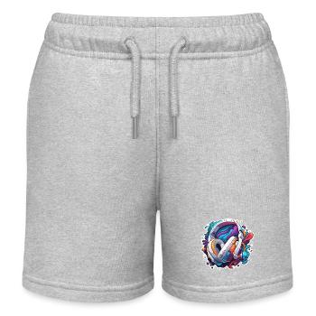 Kopfhörer / Audio / Musik / Klang / Studio / cool - Kinder Organic Joggingshorts Mini Bolter von Stanley/Stella - Grau meliert - Vorne