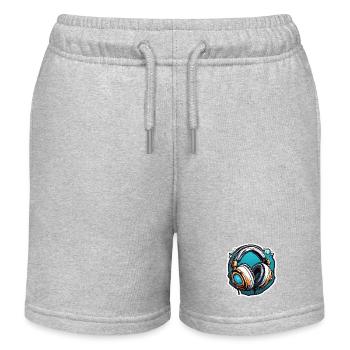 Headphones / Audio / Music / Sound / Studio / Cool - Kids Organic Sweat Shorts by Stanley/Stella - heather grey - Front