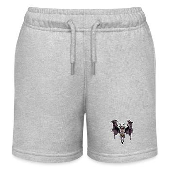Fledermaus / Vampir / Dracula / Tier / Halloween - Kinder Organic Joggingshorts Mini Bolter von Stanley/Stella - Grau meliert - Vorne