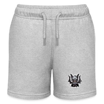 Chauve-souris / Vampire / Dracula / Animal / Halloween - Short de jogging enfant bio Stanley/Stella - gris chiné - Devant