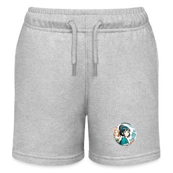 Anime / Comic / Japanisch / Zeichentrick / Cartoon - Kinder Organic Joggingshorts Mini Bolter von Stanley/Stella - Grau meliert - Vorne